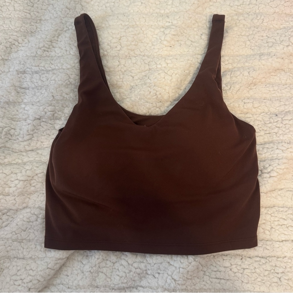 Offline Chocolate Brown Scoop Neck Sports Bra